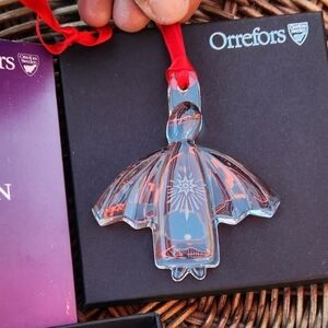 Orrefors Crystal Angel Ornament‎